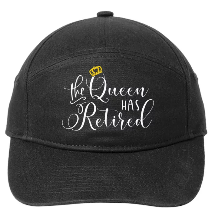 Retirement Gift For Women Queen Funny 7-Panel Snapback Hat