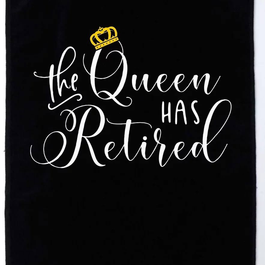 Retirement Gift For Women Queen Funny Platinum Collection Golf Towel