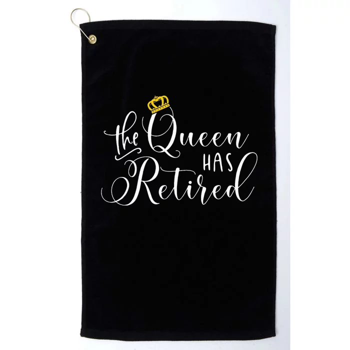 Retirement Gift For Women Queen Funny Platinum Collection Golf Towel