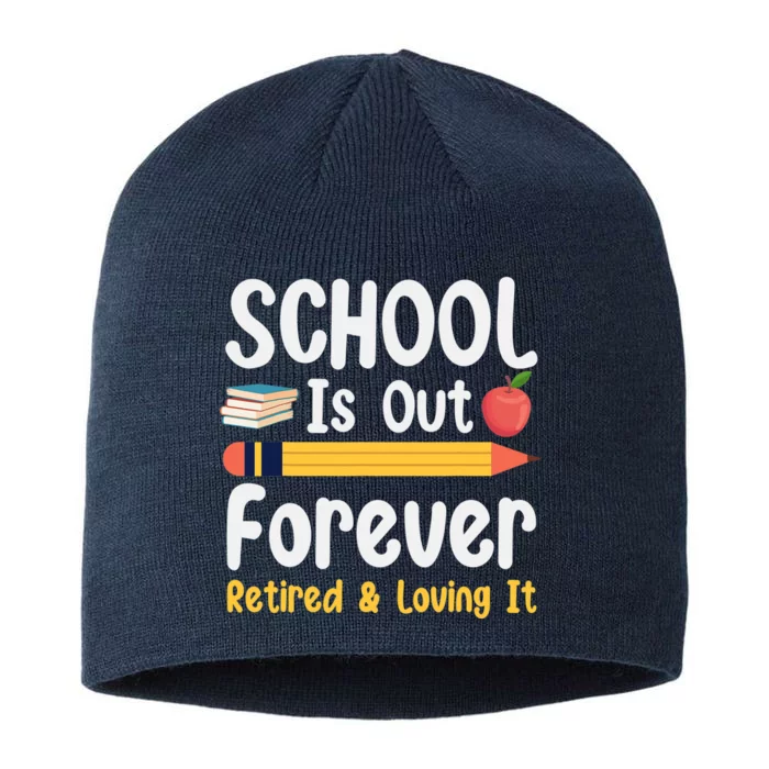 Retirement Gifts For Teacher, Schools Out Forever Retirement 8 1/2in Sustainable Knit Beanie