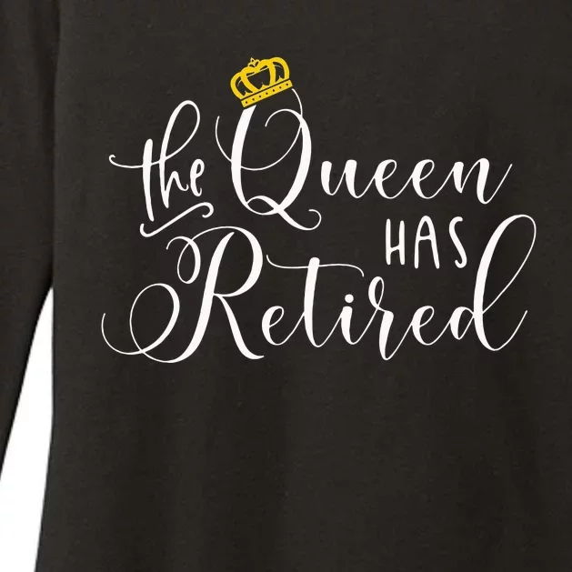 Retirement Gift For Women Queen Funny Womens CVC Long Sleeve Shirt