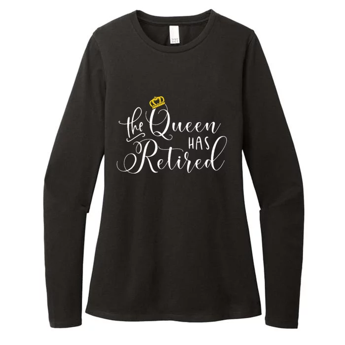 Retirement Gift For Women Queen Funny Womens CVC Long Sleeve Shirt