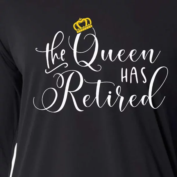 Retirement Gift For Women Queen Funny Cooling Performance Long Sleeve Crew