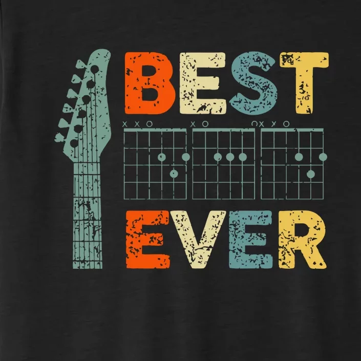 Retro Guitarist Father Best Dad Ever D A D Chord Guitar Gifts ChromaSoft Performance T-Shirt