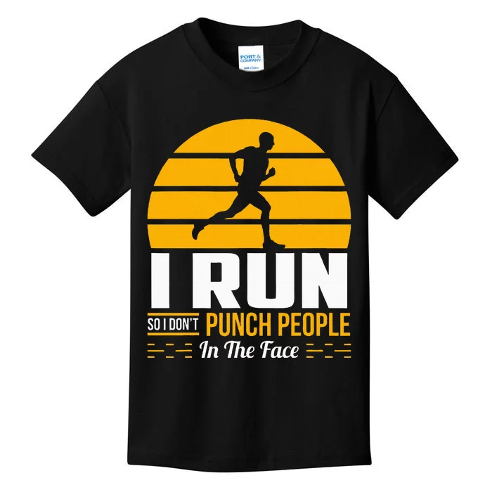 Runner Gift Funny Running Marathon Sport Sarcastic Gift Kids T-Shirt