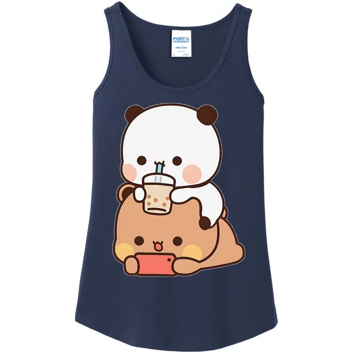 Romantic Gift For Her Bubu Dudu Bubble Tea Fleece Couples Ladies Essential Tank