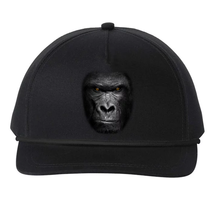 Realistic Gorilla Face Snapback Five-Panel Rope Hat