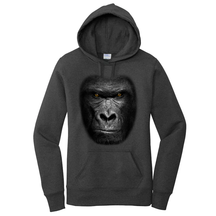 Realistic Gorilla Face Women's Pullover Hoodie