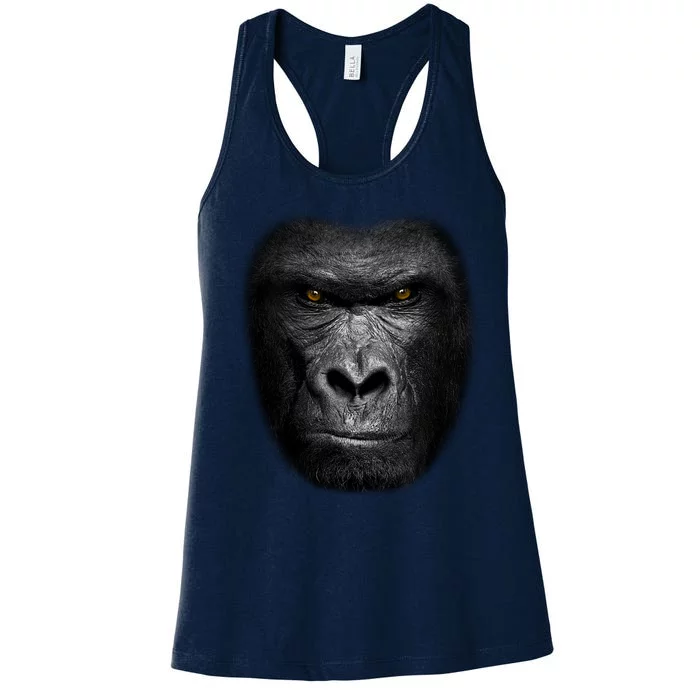 Realistic Gorilla Face Women's Racerback Tank