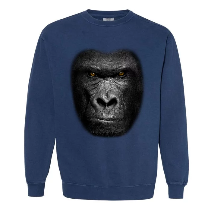 Realistic Gorilla Face Garment-Dyed Sweatshirt