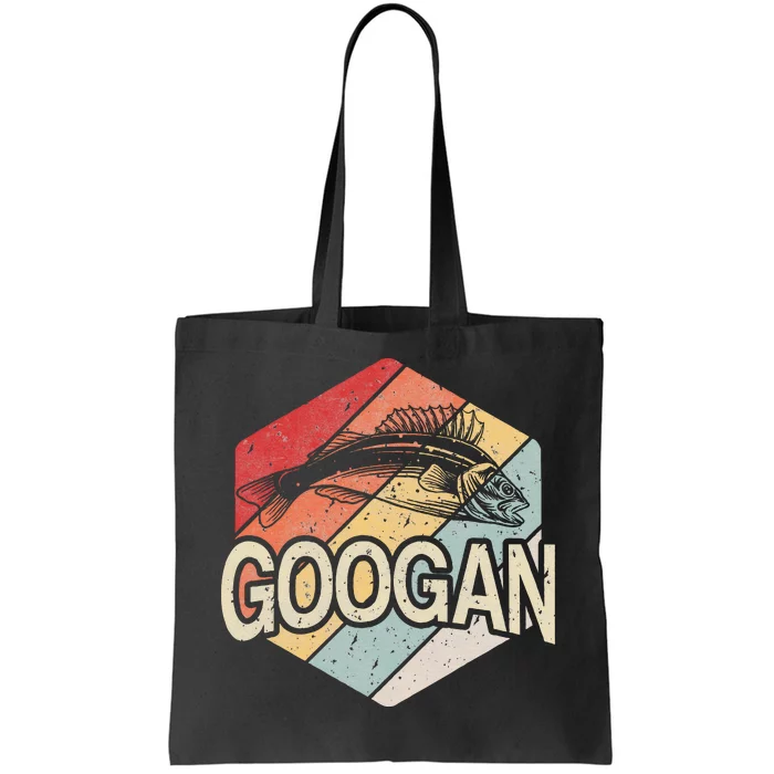 Retro Googan Fish Fishing Vintage Sunset Tote Bag