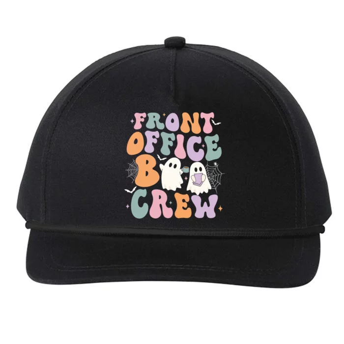 Retro Groovy Front Office Boo Crew Ghost Halloween Costume Snapback Five-Panel Rope Hat