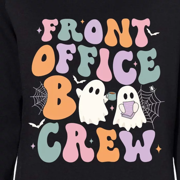 Retro Groovy Front Office Boo Crew Ghost Halloween Costume Womens California Wash Sweatshirt