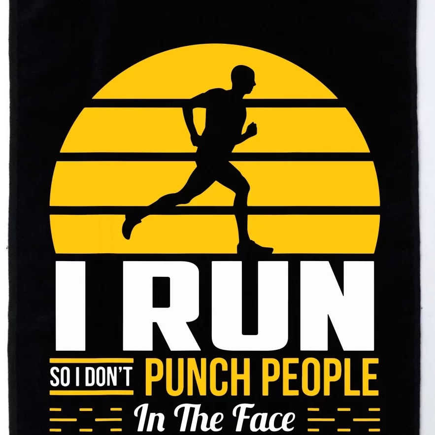 Runner Gift Funny Running Marathon Sport Sarcastic Gift Platinum Collection Golf Towel