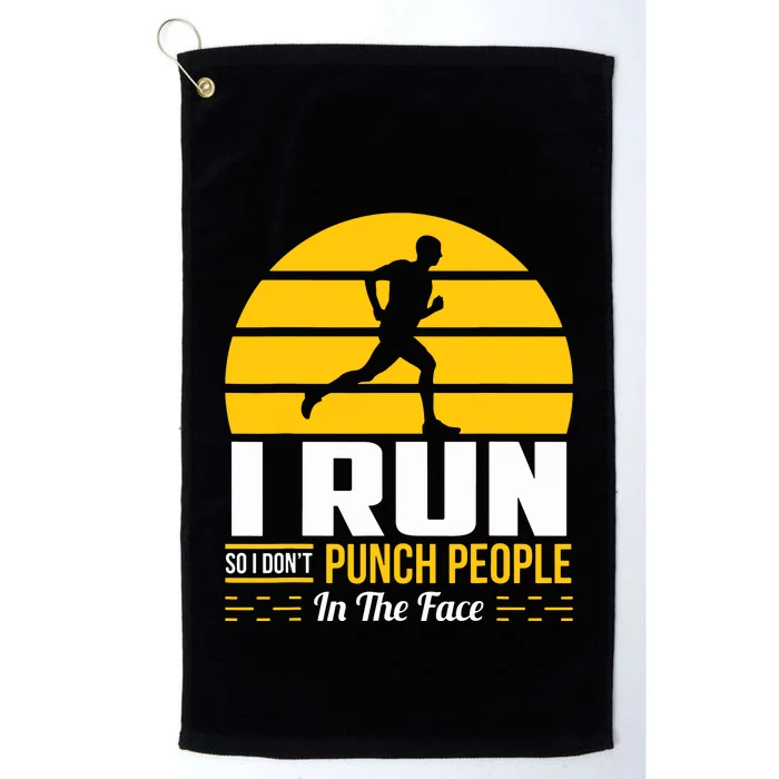 Runner Gift Funny Running Marathon Sport Sarcastic Gift Platinum Collection Golf Towel