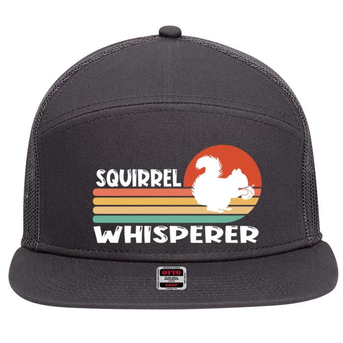 Retro Gifts Funny Cute Squirrel Whisperer 7 Panel Mesh Trucker Snapback Hat