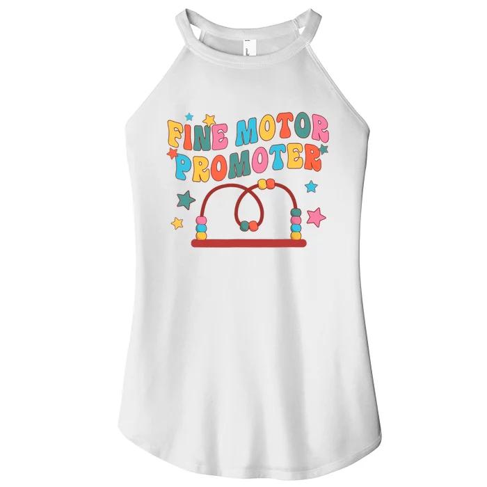 Retro Groovy Fine Motor Promoter OT Occupational Therapy Women’s Perfect Tri Rocker Tank