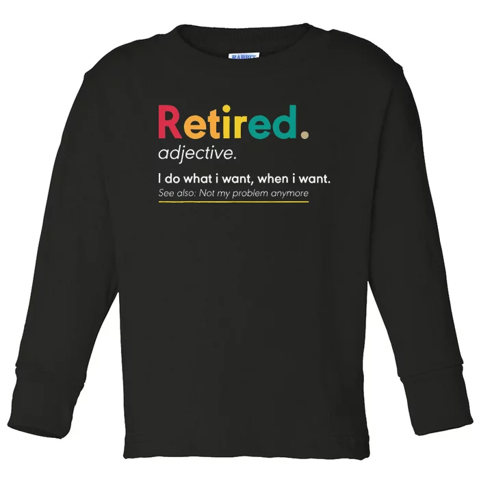 Retirement Gifts For Women Funny Retirement Gifts For Men Toddler Long Sleeve Shirt