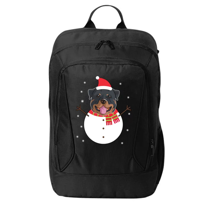 Rottweiler Gift Funny Snow Christmas Top City Backpack