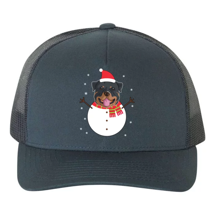 Rottweiler Gift Funny Snow Christmas Top Yupoong Adult 5-Panel Trucker Hat