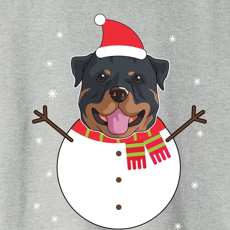 Rottweiler Gift Funny Snow Christmas Top Women's Crop Top Tee