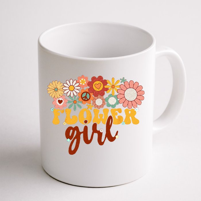 Retro Groovy Flower Girl A Bridesmaid Proposal Women Girl Front & Back Coffee Mug