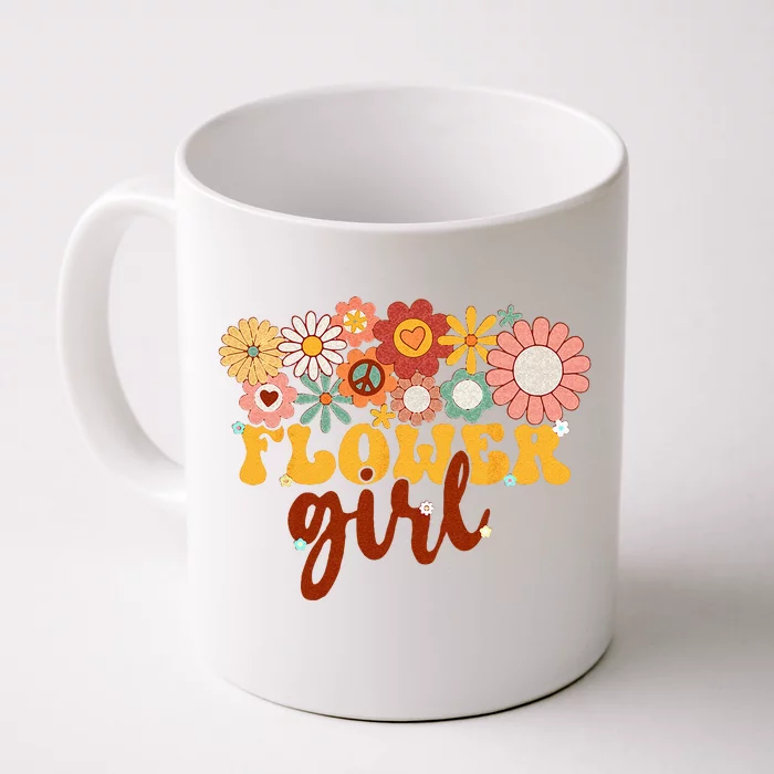 Retro Groovy Flower Girl A Bridesmaid Proposal Women Girl Front & Back Coffee Mug