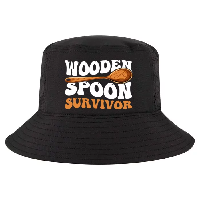 Retro Groovy Funny Wooden Spoon Survivor Cool Comfort Performance Bucket Hat