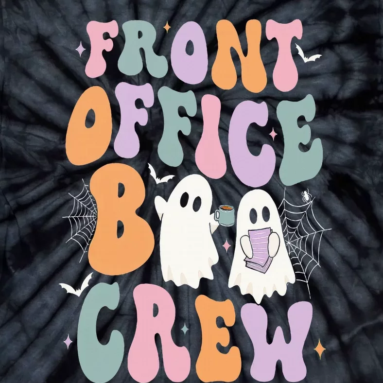 Retro Groovy Front Office Boo Crew Ghost Halloween Costume Tie-Dye T-Shirt