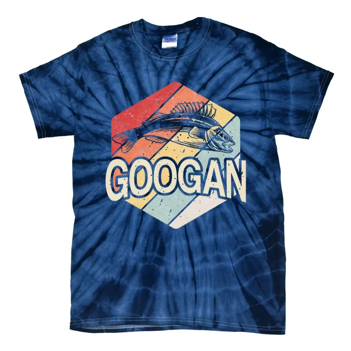 Retro Googan Fish Fishing Vintage Sunset Funny Fisherman Fan Tie-Dye T-Shirt