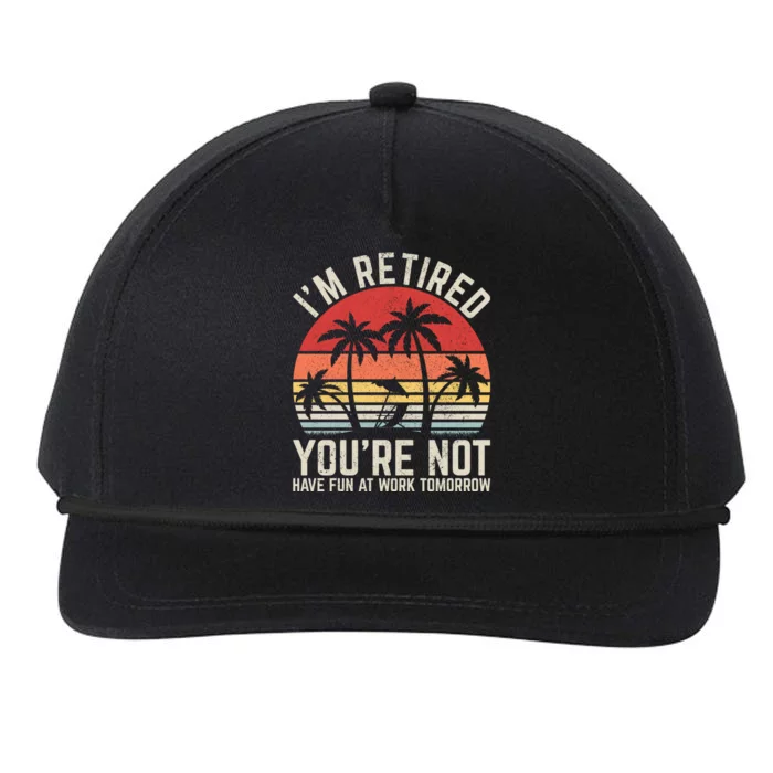 Retirement Gift For Retired Retirement Gift Funny Retirement Snapback Five-Panel Rope Hat