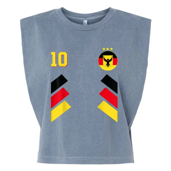 Retro10 German Football Germany Soccer Germany Flag Garment-Dyed Women's Muscle Tee