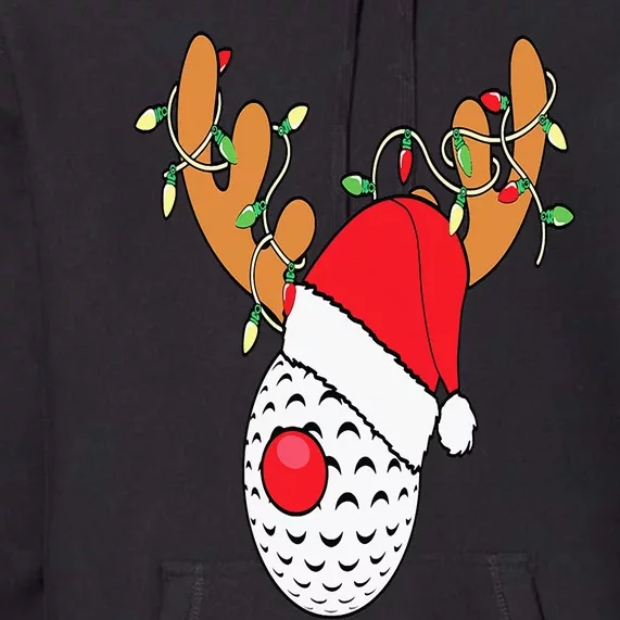 Reindeer Golf Funny Christmas Gifts Golf Clubs Premium Hoodie