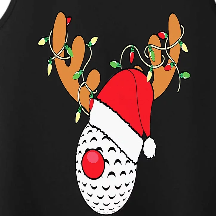 Reindeer Golf Funny Christmas Gifts Golf Clubs Performance Tank