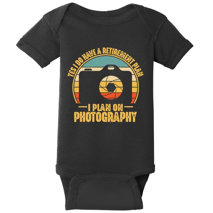 Retirement Gifts For Photographers Funny Photography Baby Bodysuit