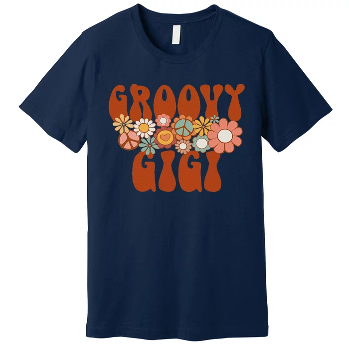 Retro Groovy Gigi Matching Family 1st Birthday Party Premium T-Shirt