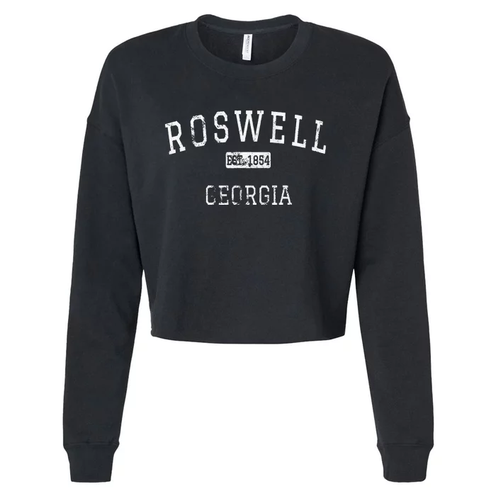 Roswell Georgia GA Vintage Cropped Pullover Crew