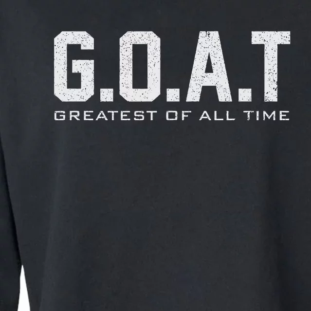 retro GOAT Greatest of All Time G.O.A.T Cropped Pullover Crew