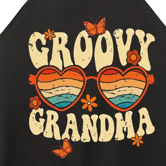 Retro Groovy Grandma 70s Aesthetic 1970's Mother's Day Women’s Perfect Tri Rocker Tank