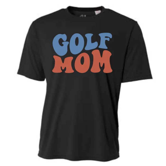 Retro Groovy Golf Mom Mothers Day 70s Boho Wavy Funny Gift Cooling Performance Crew T-Shirt