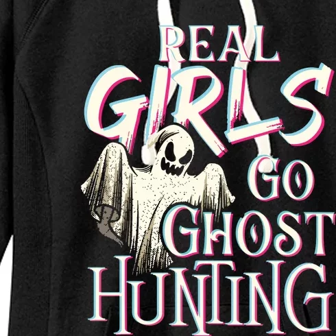 Real Girl Go Ghost Hunting Paranormal Halloween Activity Women's Fleece Hoodie