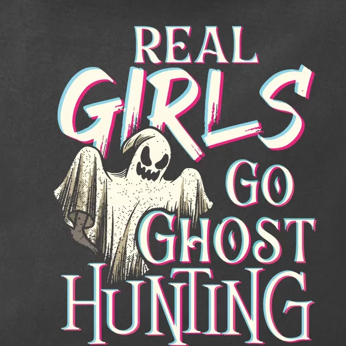 Real Girl Go Ghost Hunting Paranormal Halloween Activity Zip Tote Bag