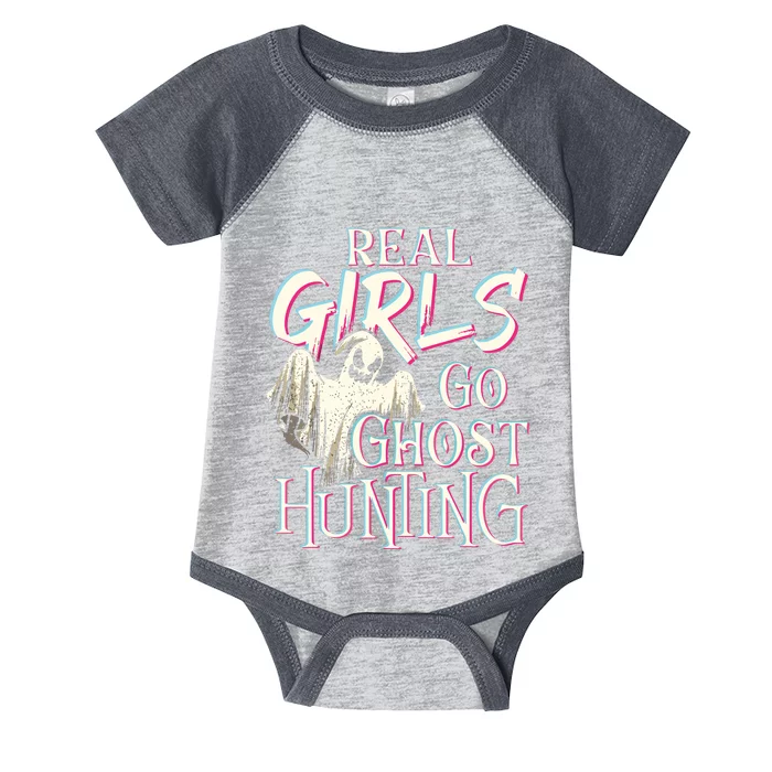 Real Girl Go Ghost Hunting Paranormal Halloween Activity Infant Baby Jersey Bodysuit