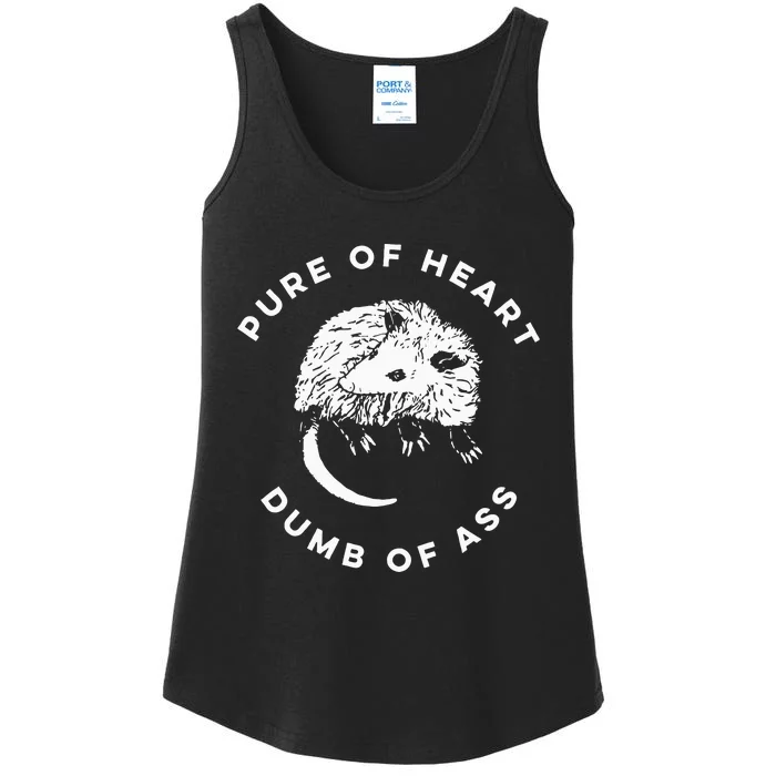 Raccoon Garbage Gang Funny Pure Of Heart Dumb Of Ass Ladies Essential Tank