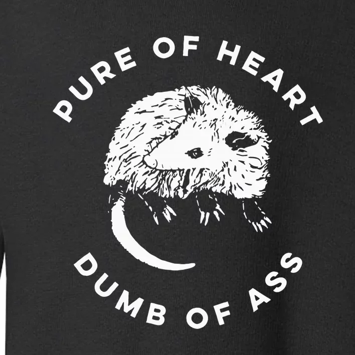 Raccoon Garbage Gang Funny Pure Of Heart Dumb Of Ass Toddler Sweatshirt