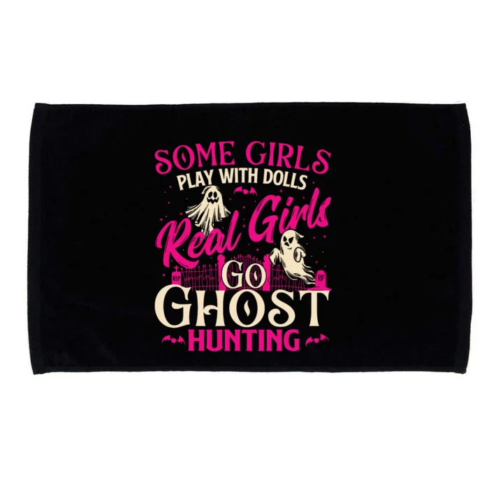 Real Girl Go Ghost Hunting Ghosts Paranormal Researcher Microfiber Hand Towel