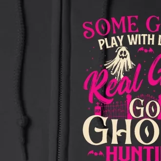 Real Girl Go Ghost Hunting Ghosts Paranormal Researcher Full Zip Hoodie