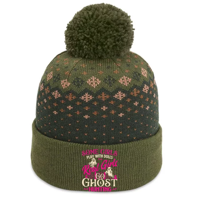 Real Girl Go Ghost Hunting Ghosts Paranormal Researcher The Baniff Cuffed Pom Beanie