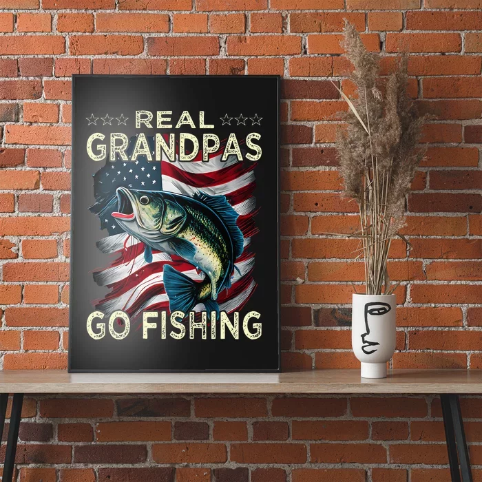 Real Grandpas Go Fishing Largemouth Bass Poster