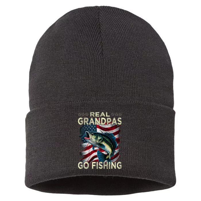 Real Grandpas Go Fishing Largemouth Bass Sustainable Knit Beanie